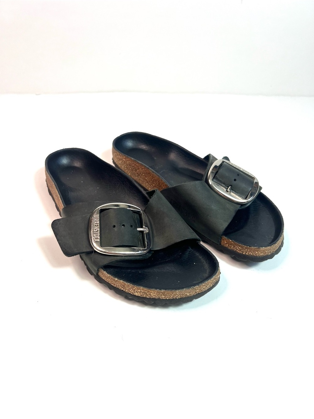 Birkenstock Madrid Big Buckle Sandals Black Size 39 - Picture 2 of 12